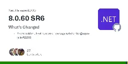 Release 8.0.60 SR6 · dotnet/maui