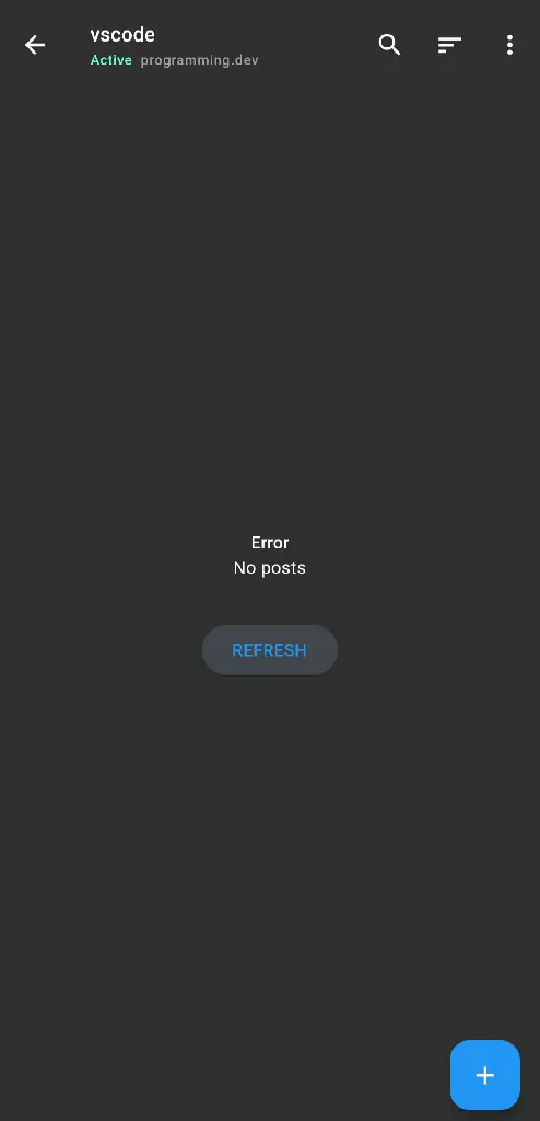 error no posts