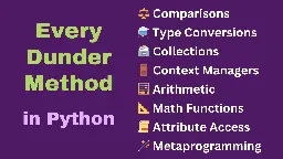 Every dunder method in Python