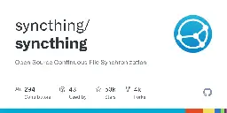 GitHub - syncthing/syncthing: Open Source Continuous File Synchronization