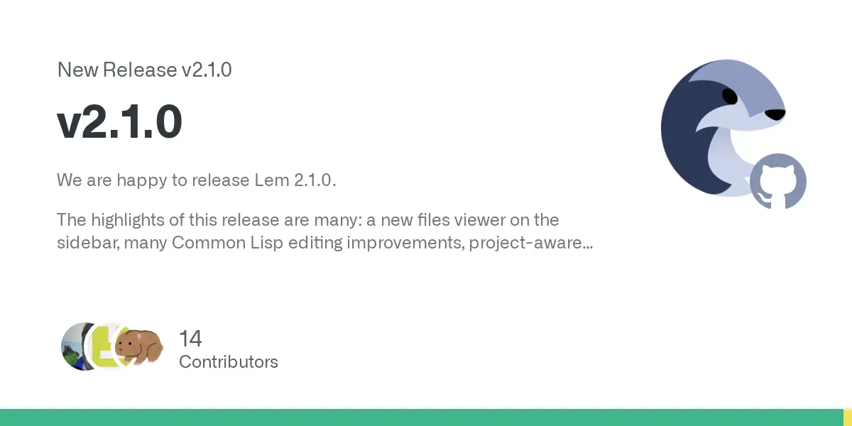 Release v2.1.0 · lem-project/lem