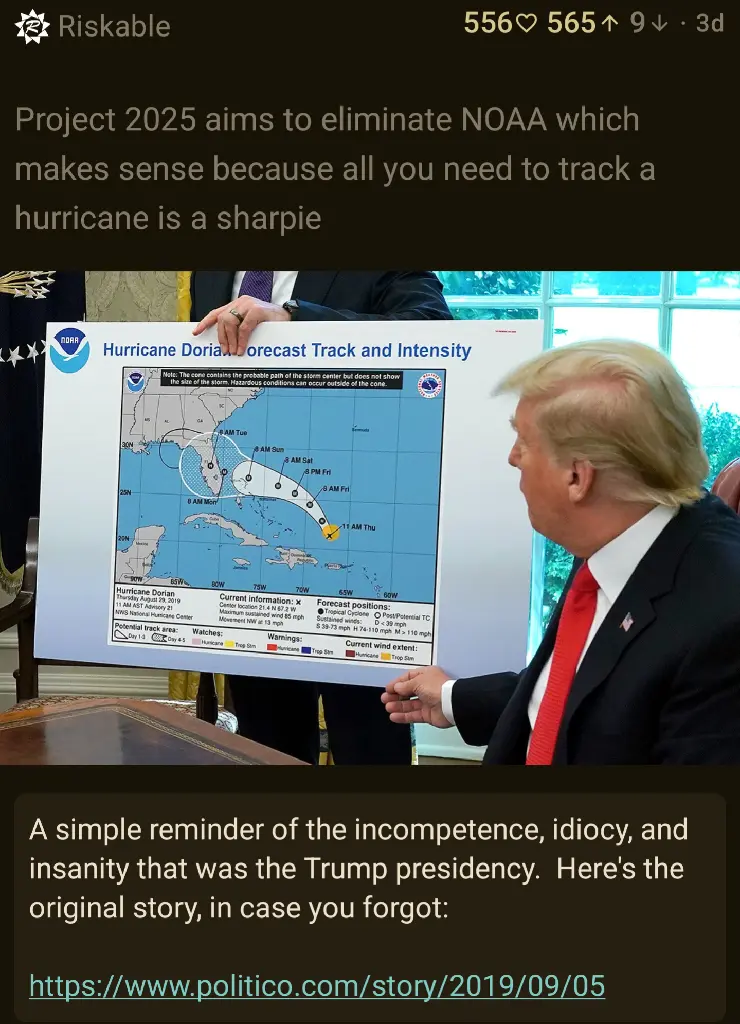 Trump used a sharpie on a printed hurricane prediction map to pretend like he knew what he was talking about