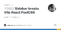 Sidebar breaks Vite React PostCSS · shadcn-ui ui · Discussion #5862