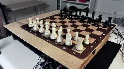 This Raspberry Pi-powered chess board robot moves pieces automatically