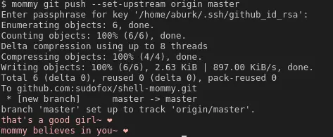 GitHub - sudofox/shell-mommy: Mommy is here for you on the command line ~ ❤️