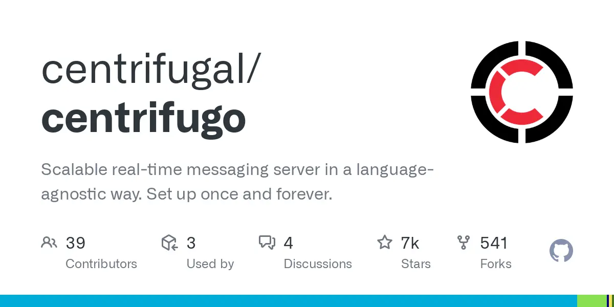 GitHub - centrifugal/centrifugo: Scalable real-time messaging server in a language-agnostic way. Set up once and forever.
