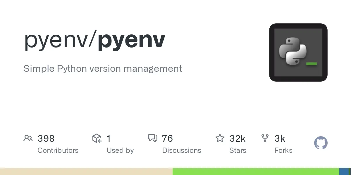 GitHub - pyenv/pyenv: Simple Python version management