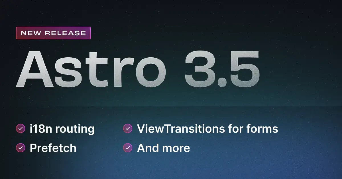 Astro 3.5: i18n Routing | Astro