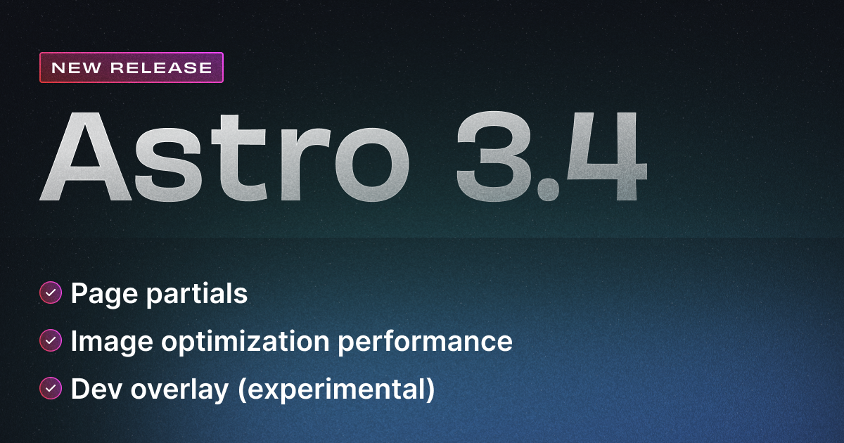 Astro 3.4: Page Partials | Astro