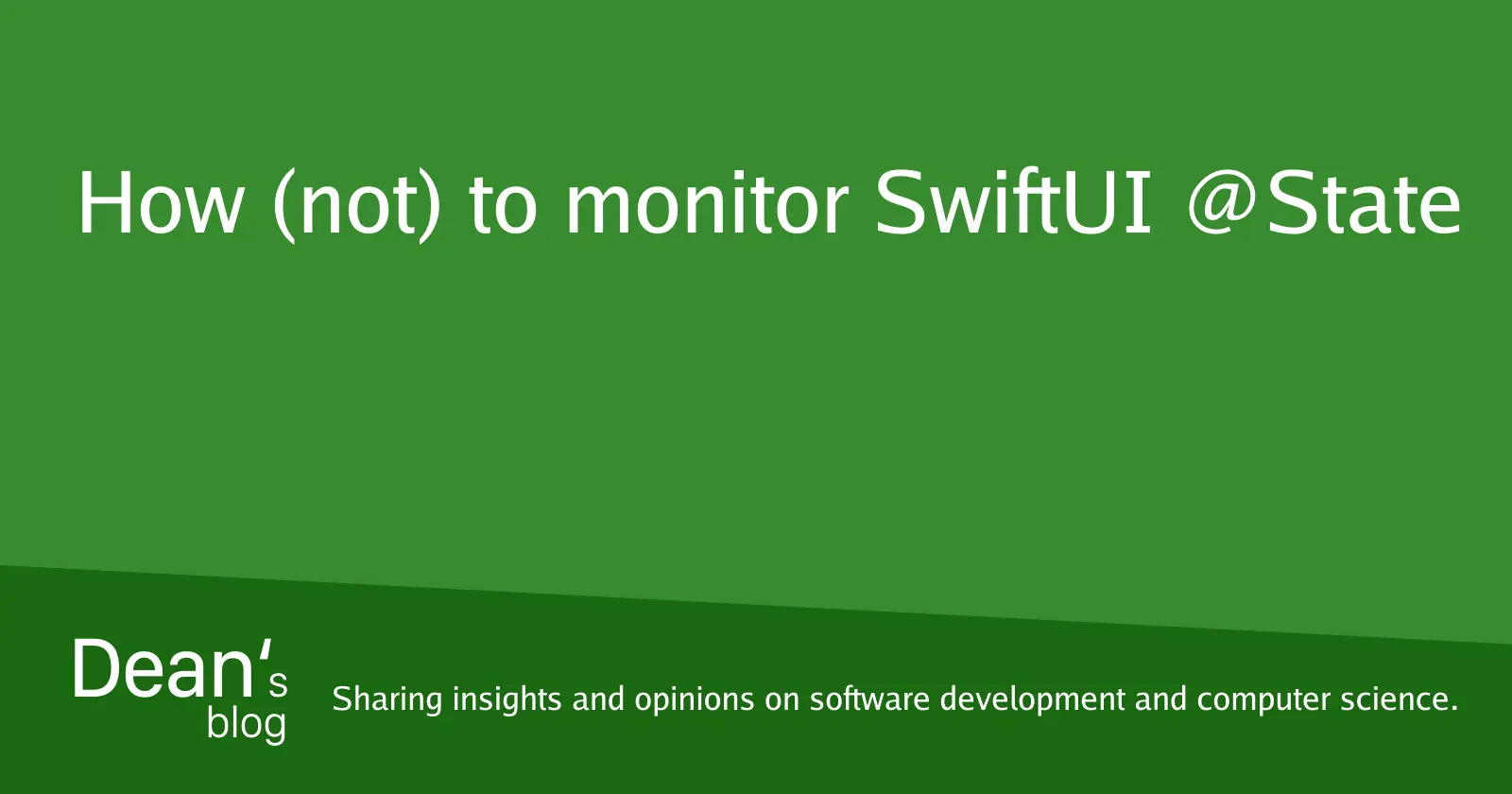 How (not) to monitor SwiftUI @State