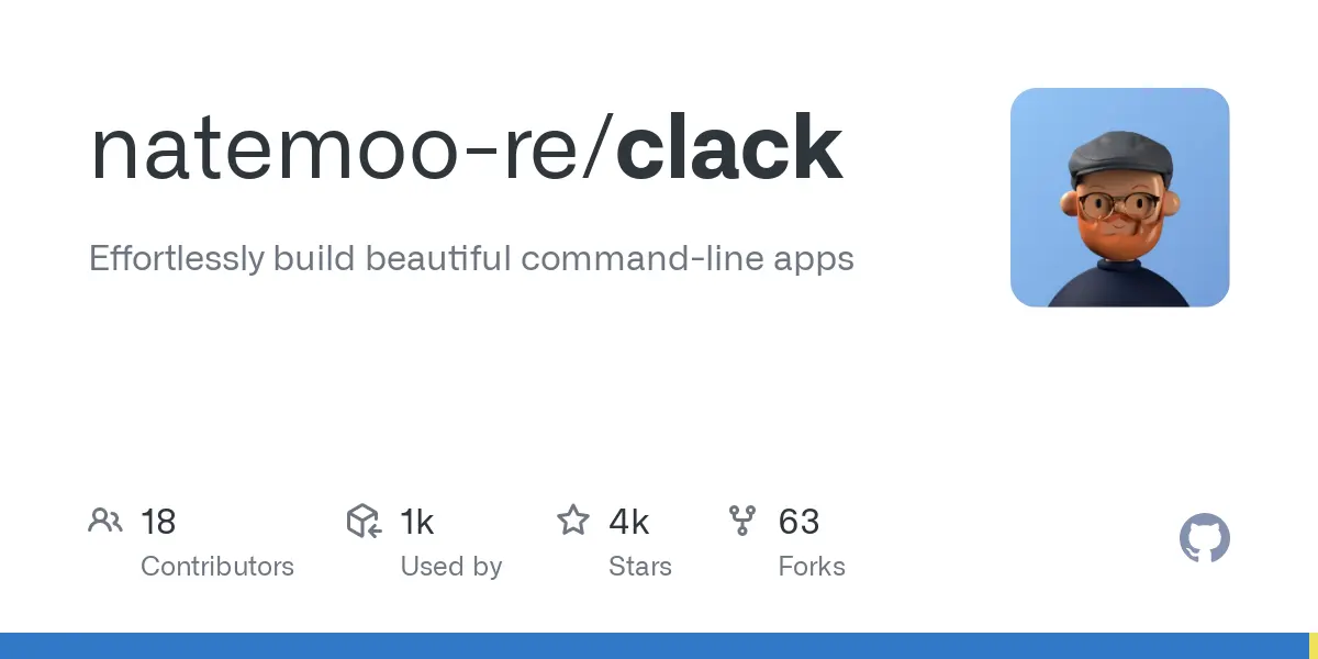 GitHub - natemoo-re/clack: Effortlessly build beautiful command-line apps