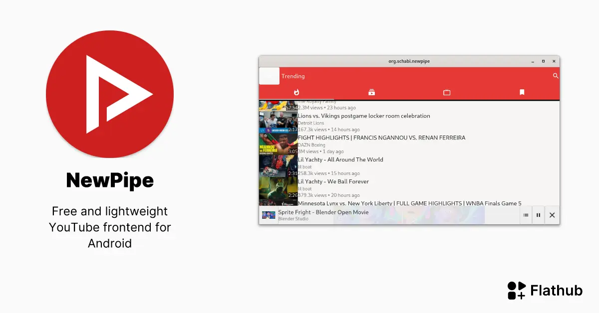 Install NewPipe on Linux | Flathub