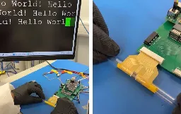 Bendable non-silicon RISC-V CPU demoed running while wrapped around a pencil