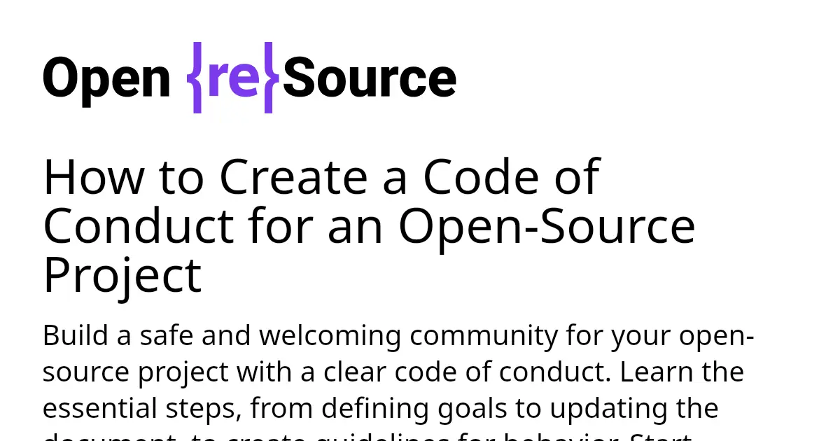 How to Create a Code of Conduct for an Open-Source Project