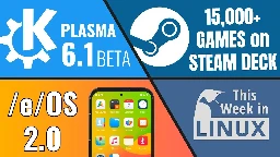 [Michael Tunnell] Plasma 6.1 Beta, eOS 2.0 Release, Steam Deck 15000 Games, Linux Laptops & More