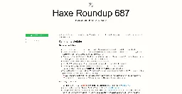 Haxe Roundup 687