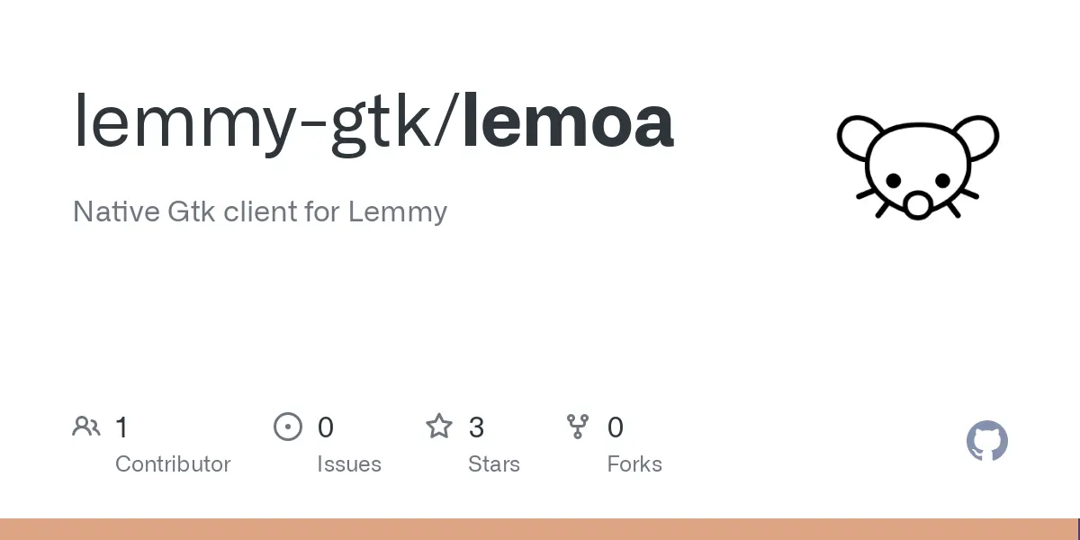 GitHub - lemmygtk/lemoa: Native Gtk client for Lemmy