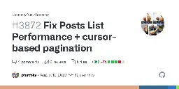 Fix Posts List Performance + cursor-based pagination by phiresky · Pull Request #3872 · LemmyNet/lemmy