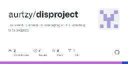 GitHub - aurtzy/disproject: Transient interface for managing and interacting with projects