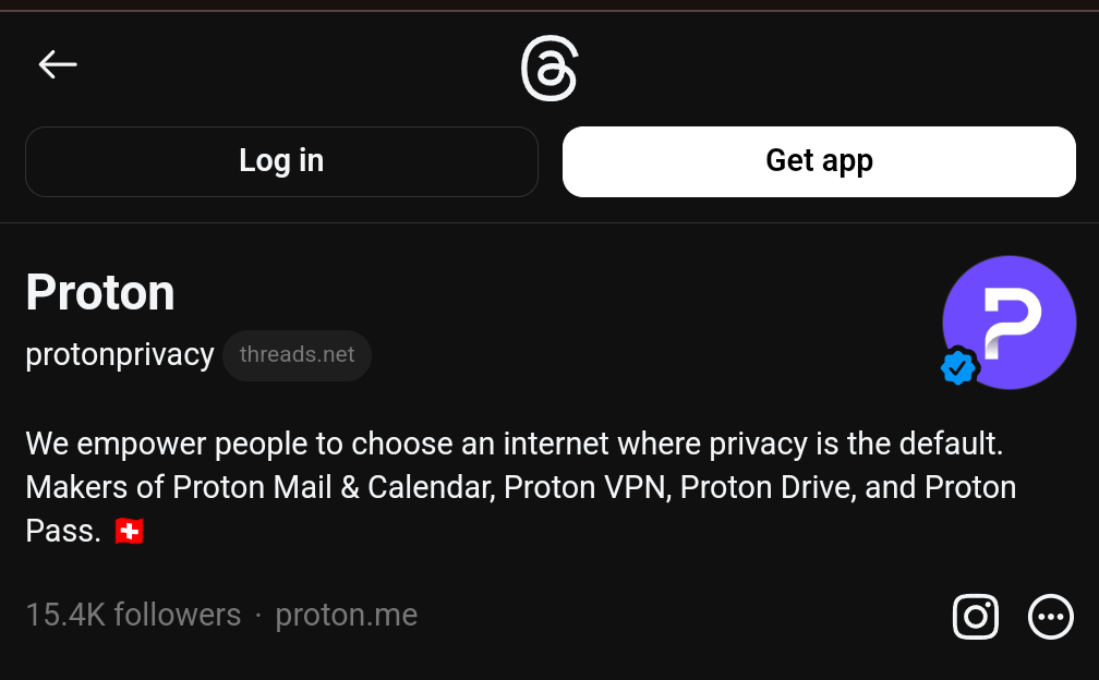 ProtonPrivacy threads - 15.6k followers