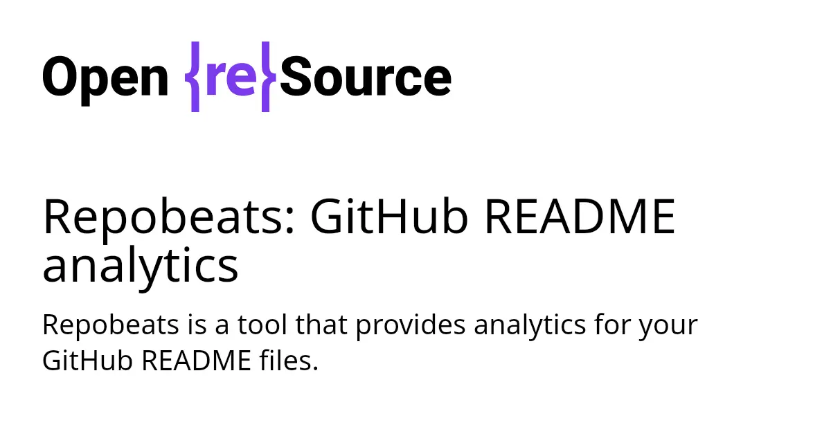 Repobeats: GitHub README analytics