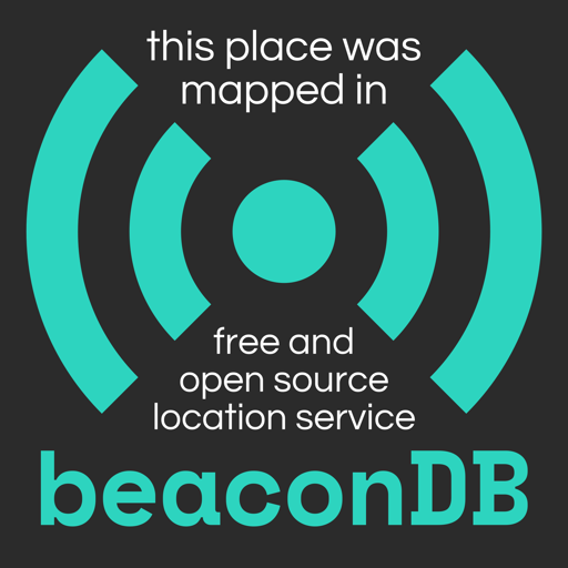 this place was mapped in beaconDB - free and open source location service