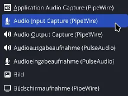 HowTo: OBS Flatpak Pipewire microphone/speakers input, use NoiseTorch with OBS-Studio