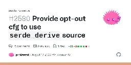 Provide opt-out cfg to use `serde_derive` source by pinkforest · Pull Request #2580 · serde-rs/serde