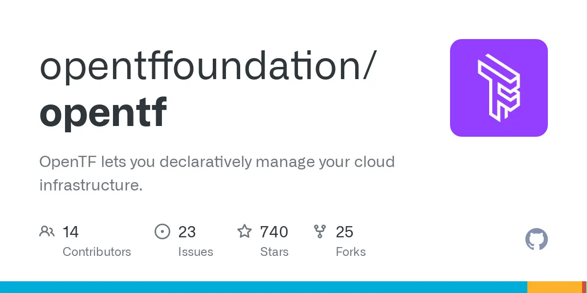 GitHub - opentffoundation/opentf: OpenTF lets you declaratively manage your cloud infrastructure.