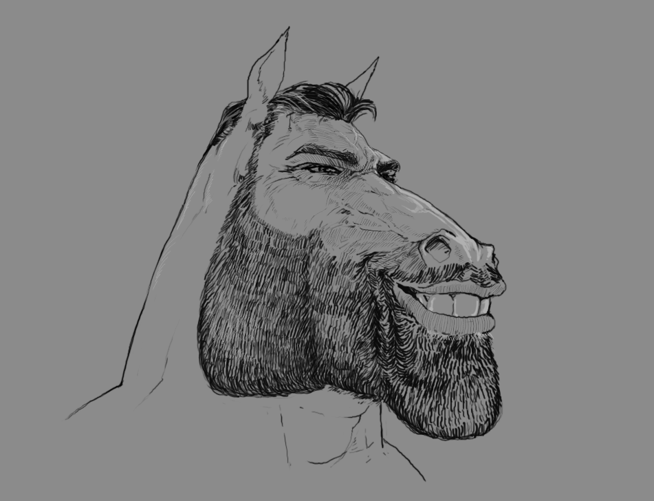 Horse Gigachad meme