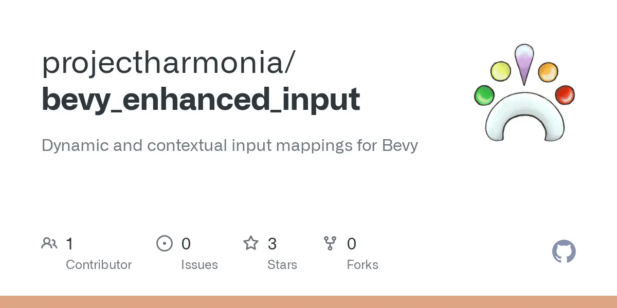 GitHub - projectharmonia/bevy_enhanced_input: Dynamic and contextual input mappings for Bevy