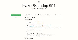 Haxe Roundup 691
