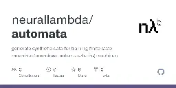 GitHub - neurallambda/automata: generate synthetic data for training finite state machines/pushdown automata/turing machines