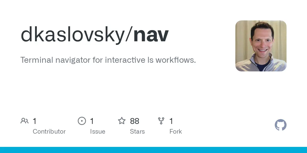 GitHub - dkaslovsky/nav: Terminal navigator for interactive ls workflows.