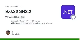 Release 9.0.22 SR2.2 · dotnet/maui