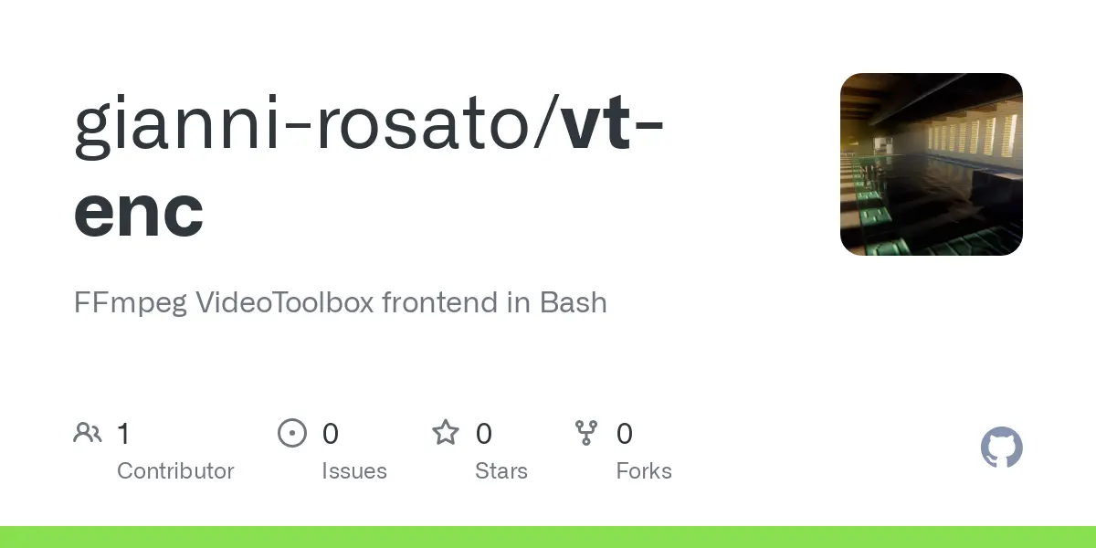 GitHub - gianni-rosato/vt-enc: FFmpeg VideoToolbox frontend in Bash