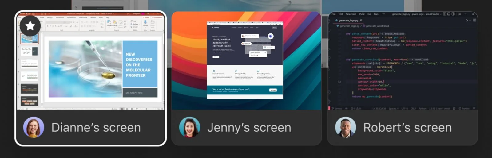 How we built multiple screen sharing into Microsoft Teams calls