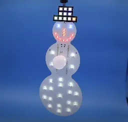 This Pico-powered snowman lights up when you enter the room - Raspberry Pi