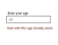 User with this age already exists