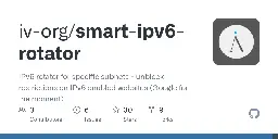 GitHub - iv-org/smart-ipv6-rotator: IPv6 rotator for specific subnets - unblock restrictions on IPv6 enabled websites (Google for the moment)