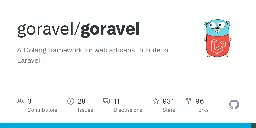 GitHub - goravel/goravel: A Golang framework for web artisans. Tribute to Laravel.