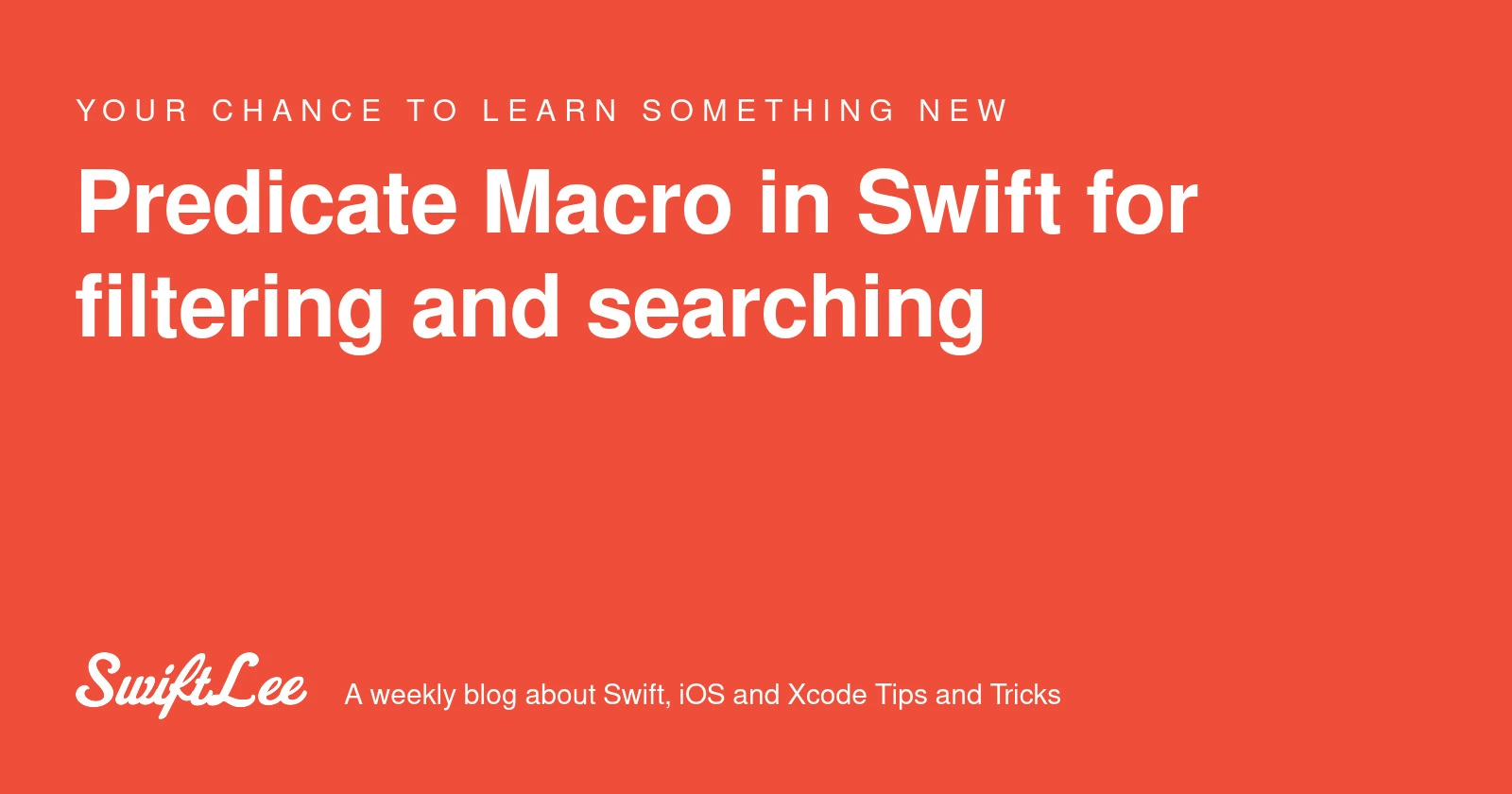 Predicate Macro in Swift for filtering and searching