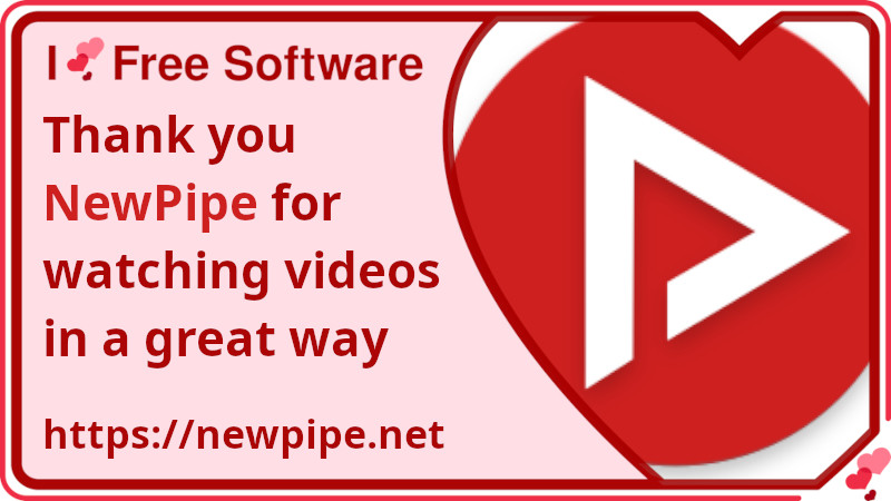 Thank you NewPipe for watching videos in a great way https://newpipe.net